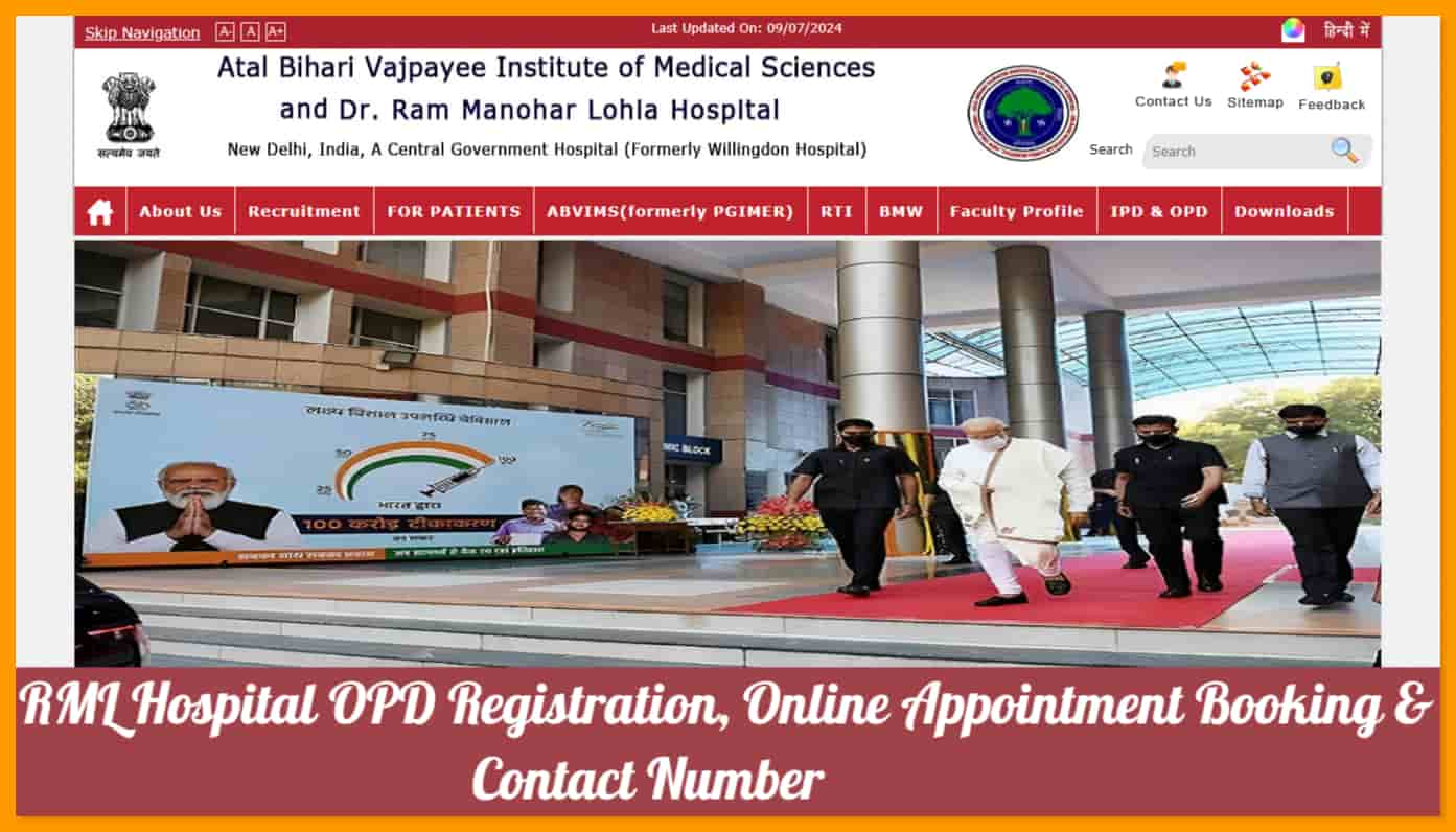 RML Hospital OPD Registration, Online Appointment Booking & Contact Number