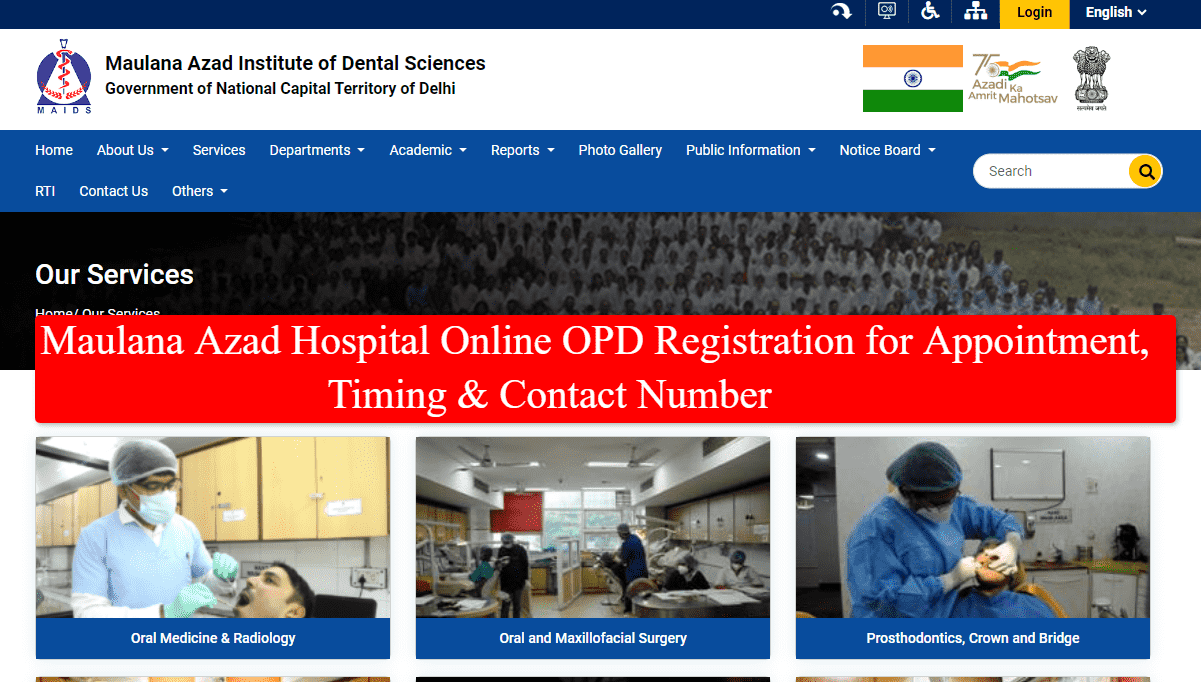 Maulana Azad Hospital Online OPD Registration for Appointment, Timing & Contact Number